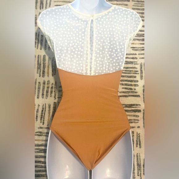 American Apparel - Polkadot Mesh Two-Toned Body Suit - SIZE XS/S - Picture 5 of 5